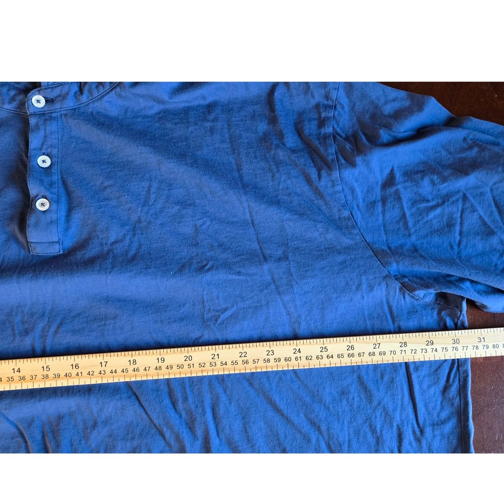 Peter Millar Blue Pima Cotton Polo Shirt Mens 4XT Short Sleeve Tall Fit - Picture 5 of 6